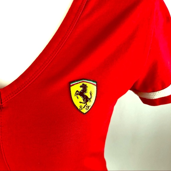 Ferrari Tops - FERRARI Ladies Fitted T-Shirt Size 2